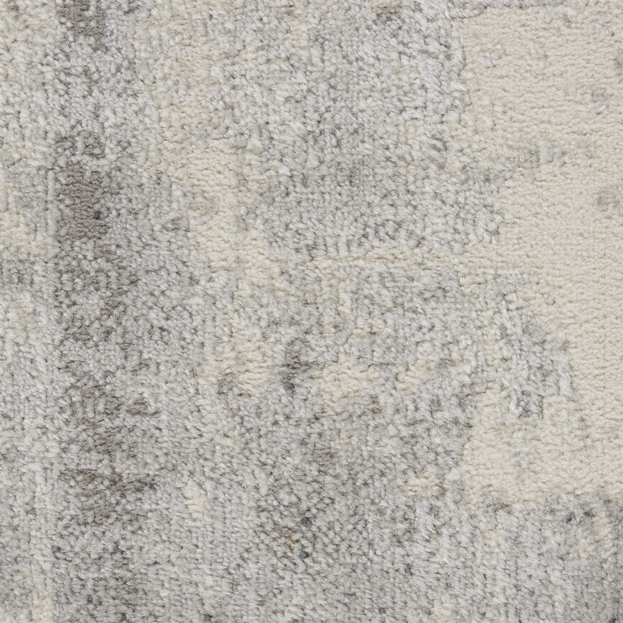 Nourison Elation Abstract Grey Ivory 9' x 12' Area Rug - Easy to Clean, Non-Shedding, Soft & Durable - Perfect for Bedroom, Living Room, Dining Room & Kitchen Decor (9x12) - Ideal for Home, Office & High Traffic Areas