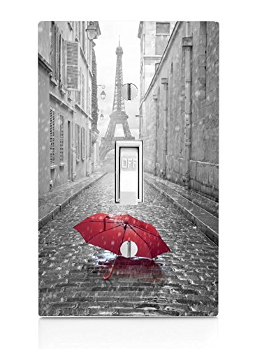 Red Umbrella Single Toggle Light Switch - Wall Mounted Electrical Switch for Home, Office & Commercial Use - Perfect for Bedrooms, Living Rooms & Hallways