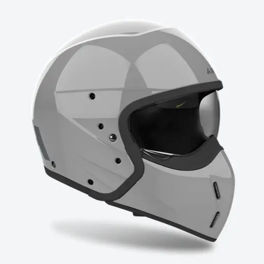 Airoh J 110 Motorcycle Helmet - Gloss Cement Grey Color - DOT & ECE Certified for Street & Racing Use