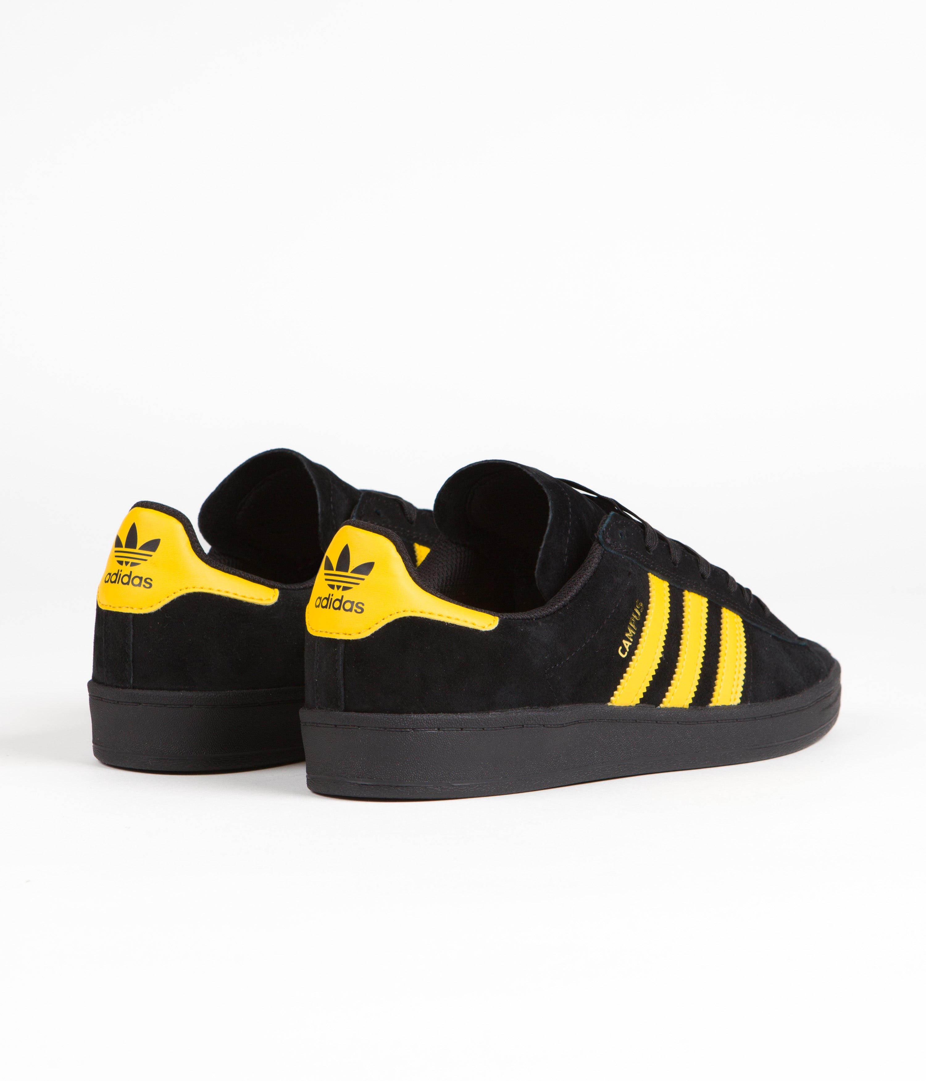 Adidas Campus Adv Sneakers for Men & Women - Core Black / Bold Gold / Core Black - Casual Streetwear Shoes for Everyday Wear & Urban Fashion