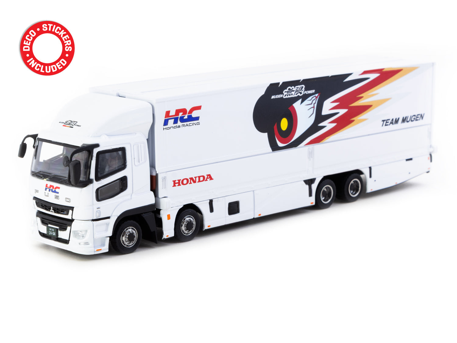 Tarmac Works 1/64 Scale Mitsubishi Fuso Super Great TEAM MUGEN Diecast Model Truck - Collectible Miniature for Display & Racing Scenes