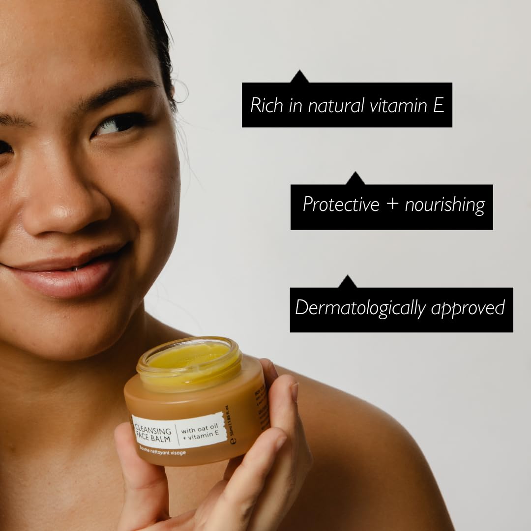 UpCircle Natural Cleansing Face Balm with Apricot 55ml - Vegan Makeup Remover for Waterproof Mascara & Blackhead Cleanser - Infused with Sea Buckthorn, Oat & Rosemary Oil - Cruelty-Free Skincare - Perfect for Daily Face Cleansing & Nighttime Makeup Removal Routine