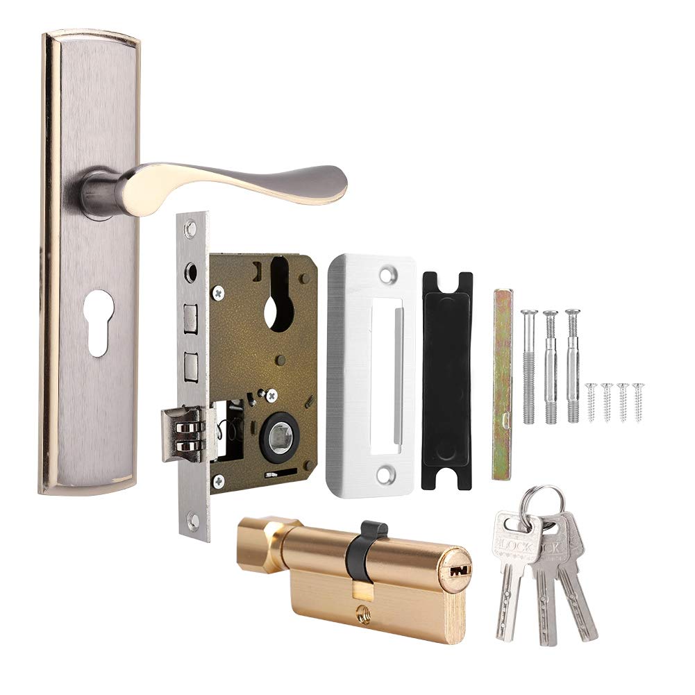 Sturdy Aluminum Living Room Door Lock - Heavy Duty Home Security for Indoor Bedroom & House Decoration | Perfect for Apartments, Offices & Child Safety
