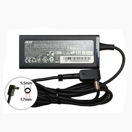 Original Acer ADP-45HE BB PA1450-26AC A045R016L 45W AC Adapter Charger for Acer Laptops - Perfect for Travel, Home & Office Use