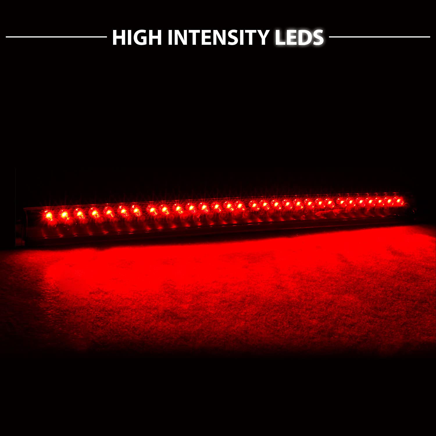 AmeriLite Smoke LED 3rd Brake Lights for Chevy Silverado, Tahoe, Suburban & GMC Sierra, Yukon - High Visibility Safety Light for Trucks & SUVs - Perfect for Night Driving and Off-Road Adventures