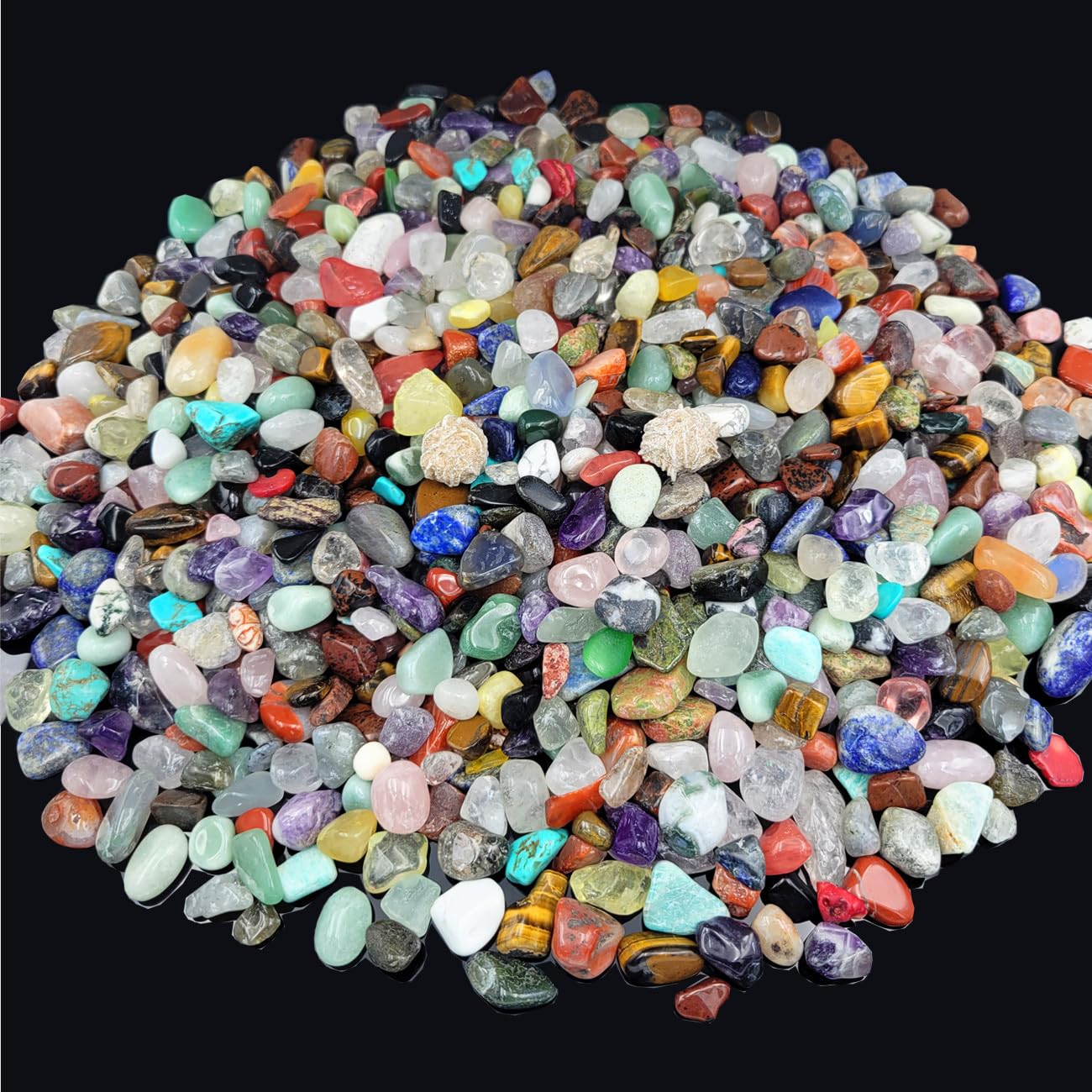 30Kinds+ 800Pcs Gemstones & Crystals Set (3lb) - Bulk Rocks & Minerals Kit for Kids Science & Crafts