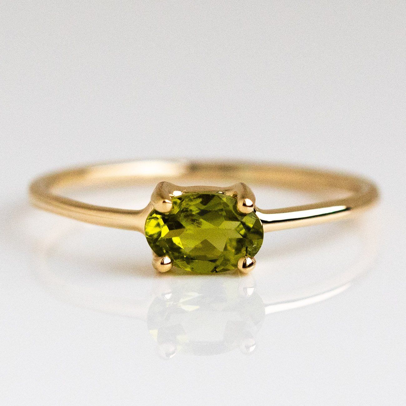 14K Gold Sweetest Birthstone Ring - Personalized Birth Month Jewelry for Women, Dainty Stackable Ring Gift for Her | Perfect for Birthdays, Anniversaries & Everyday Wear