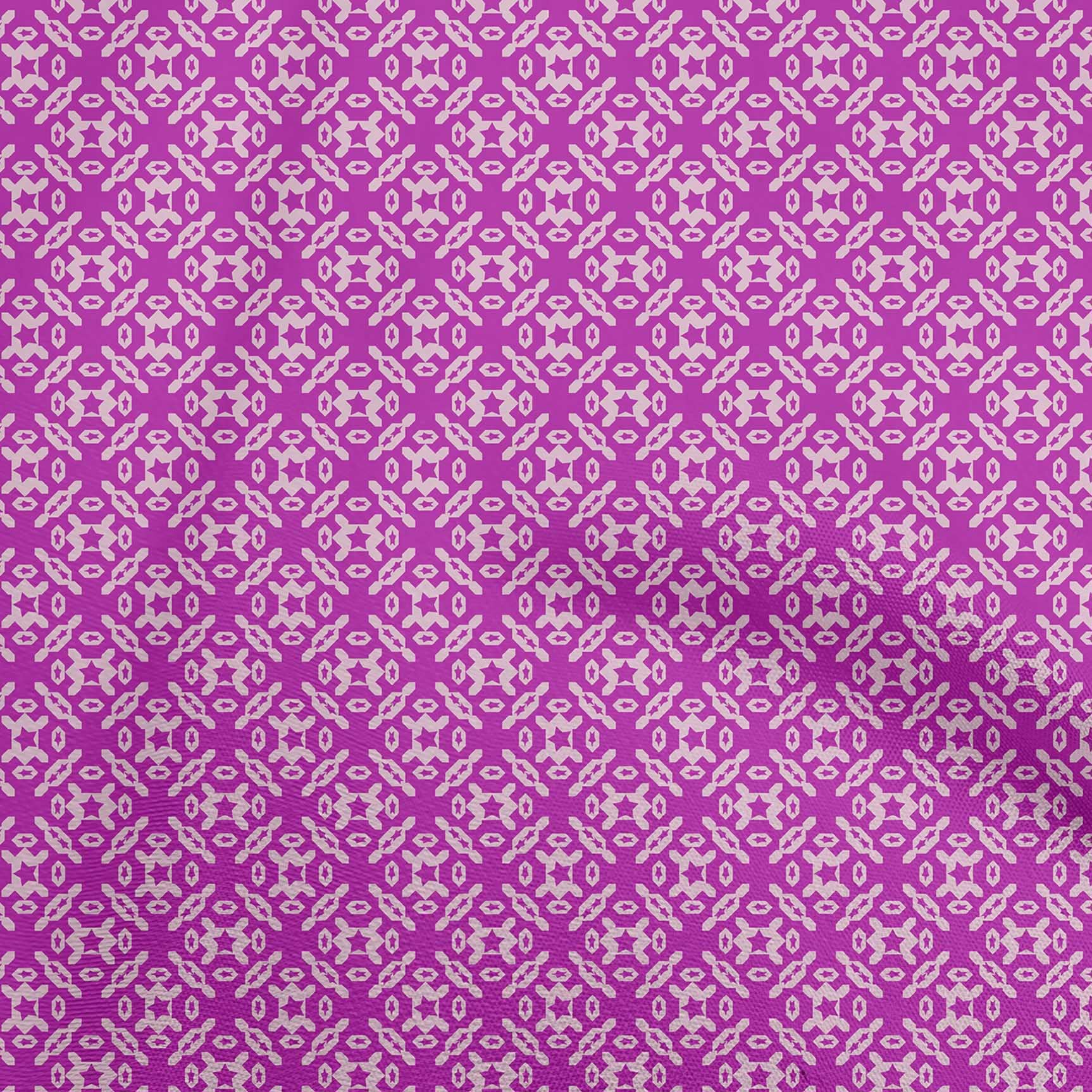 oneOone Rayon Fuschia Pink Dabu Print Dress Fabric - 56 Inch Wide by The Yard | Handmade Asian Batik Textile for Dresses, Skirts & Home Decor
