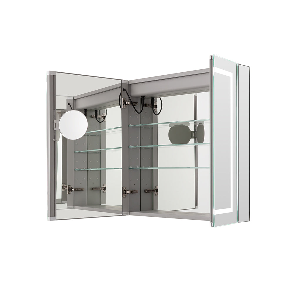 Aquadom Royale Basic Q 30x30 LED Lighted Bathroom Medicine Cabinet - Perfect for Modern Bathrooms & Vanities with Built-In Lighting