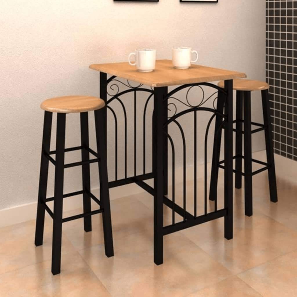 CHARMMA Modern 4-Piece Dining Table Set - MDF Wood Kitchen & Breakfast Table with Chairs - Perfect for Small Spaces, Apartments & Family Meals