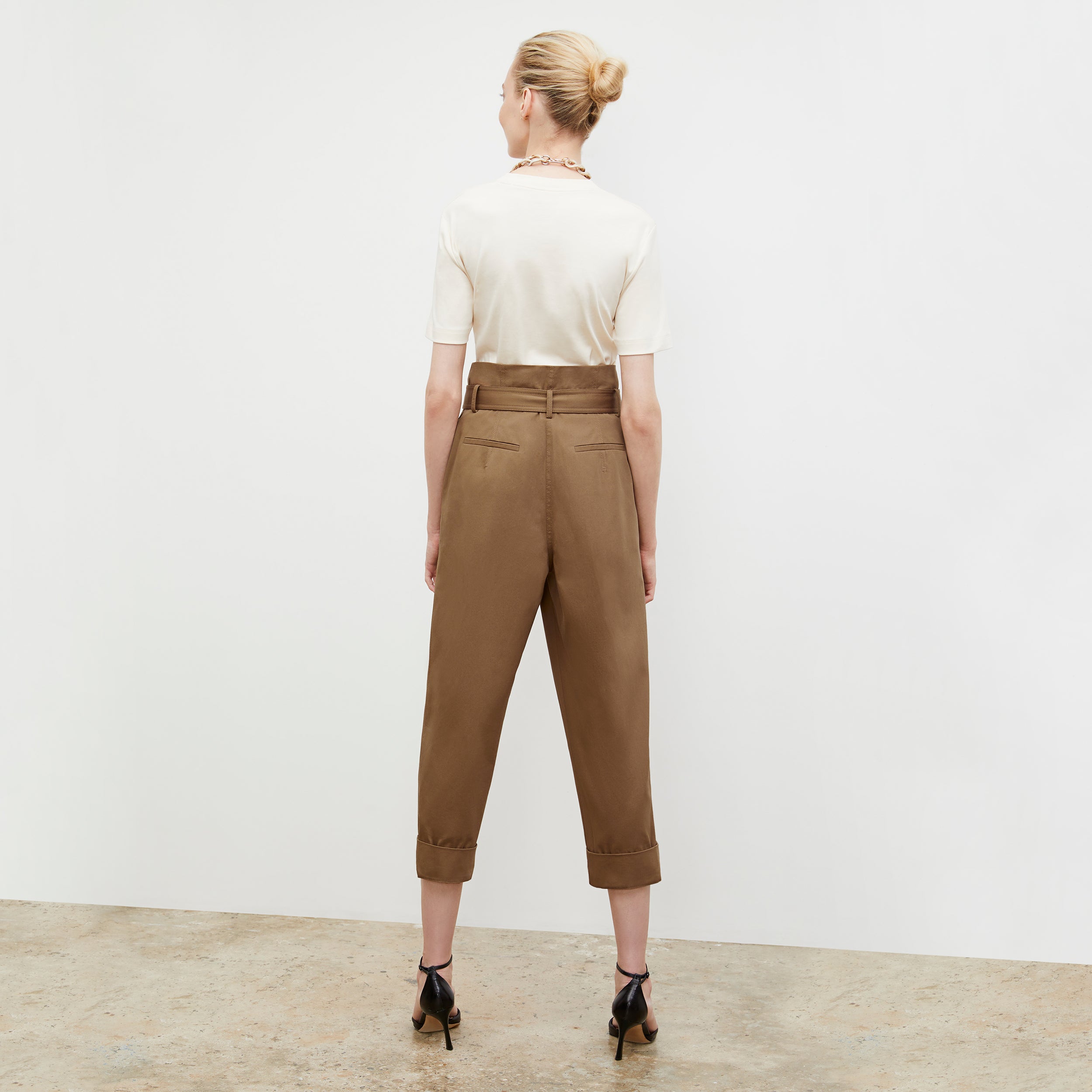 Talulah Eco Chino Pants in Sepia - Sustainable Women's Casual Trousers for Work & Everyday Wear