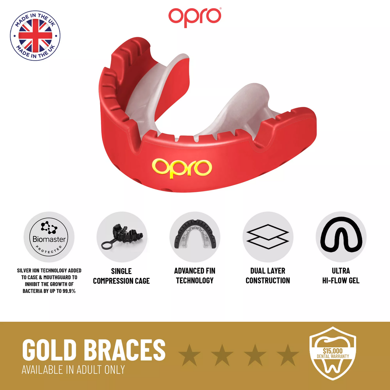 Sports Mouth Guard with Braces Bumper for Adults & Youth - Opro by Marcy in Multiple Colors | Perfect for Boxing, Football & Martial Arts Protection