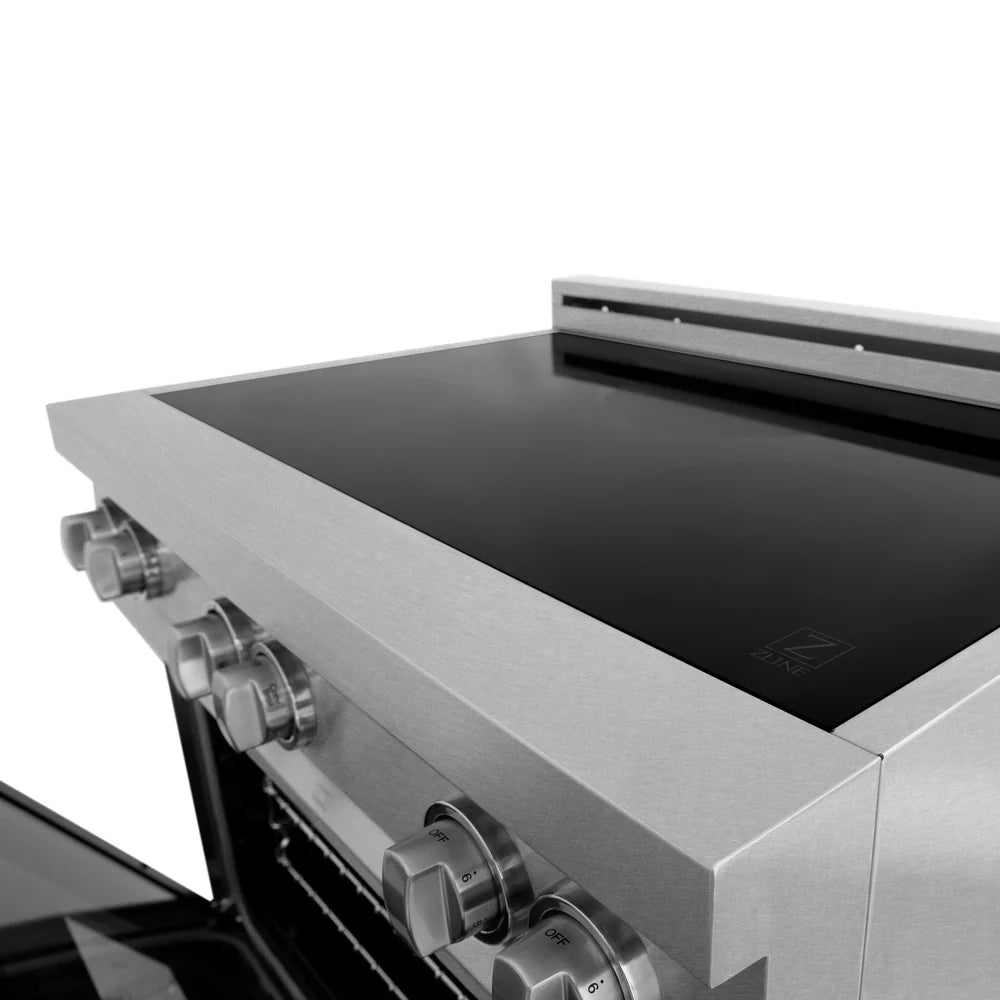 ZLINE 36 Inch 4.6 Cu. Ft. Induction Range with 5-Element Cooktop & Electric Oven - Fingerprint Resistant Stainless Steel (RAINDS SN 36) for Modern Kitchens & Professional Cooking
