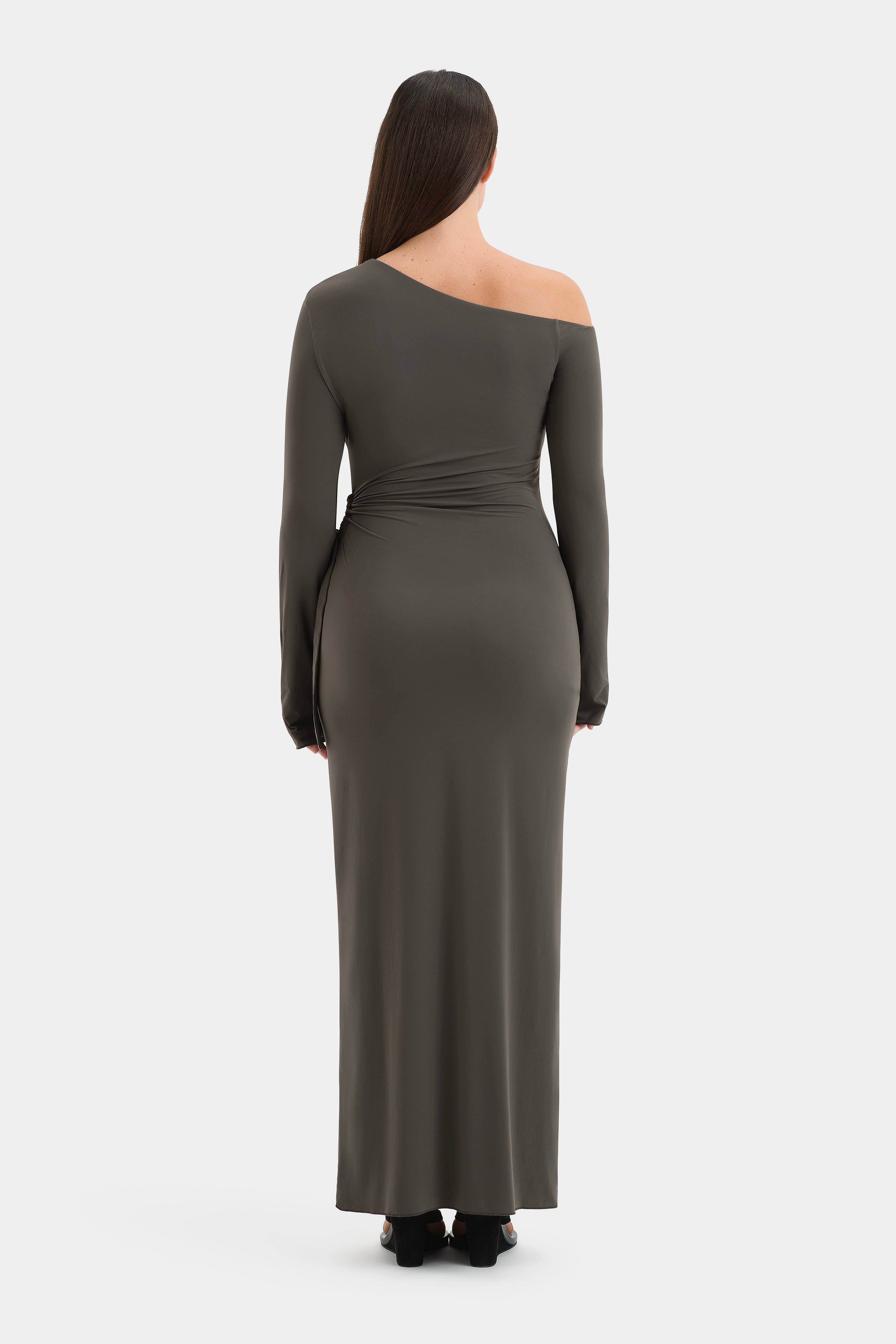Hana Tie Maxi Dress for Women - Flowy Summer Beach Dress with Side Slit & Belt - Perfect for Vacations, Weddings, and Date Nights
