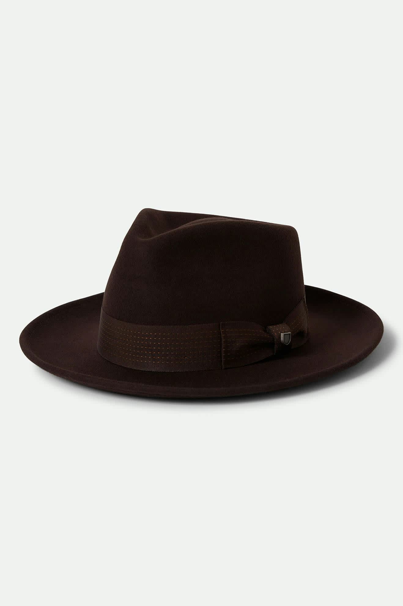 Swindle Convertabrim Fedora Hat for Men & Women - Dark Brown/Chocolate - Adjustable Brim, Stylish Outdoor Sun Protection for Hiking, Travel & Fashion