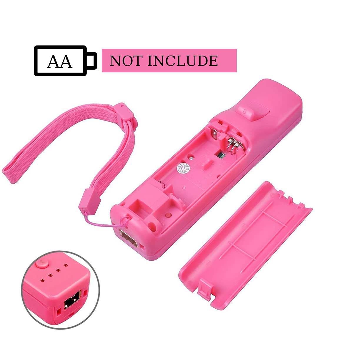 Original Wii Remote Controller for Nintendo Wii & Wii U - Wireless Gamepad with Silicone Case & Wrist Strap (Pink) | Replacement Controller for Wii Sports, Mario Kart & Party Games | Perfect for Family Game Nights & Multiplayer Gaming
