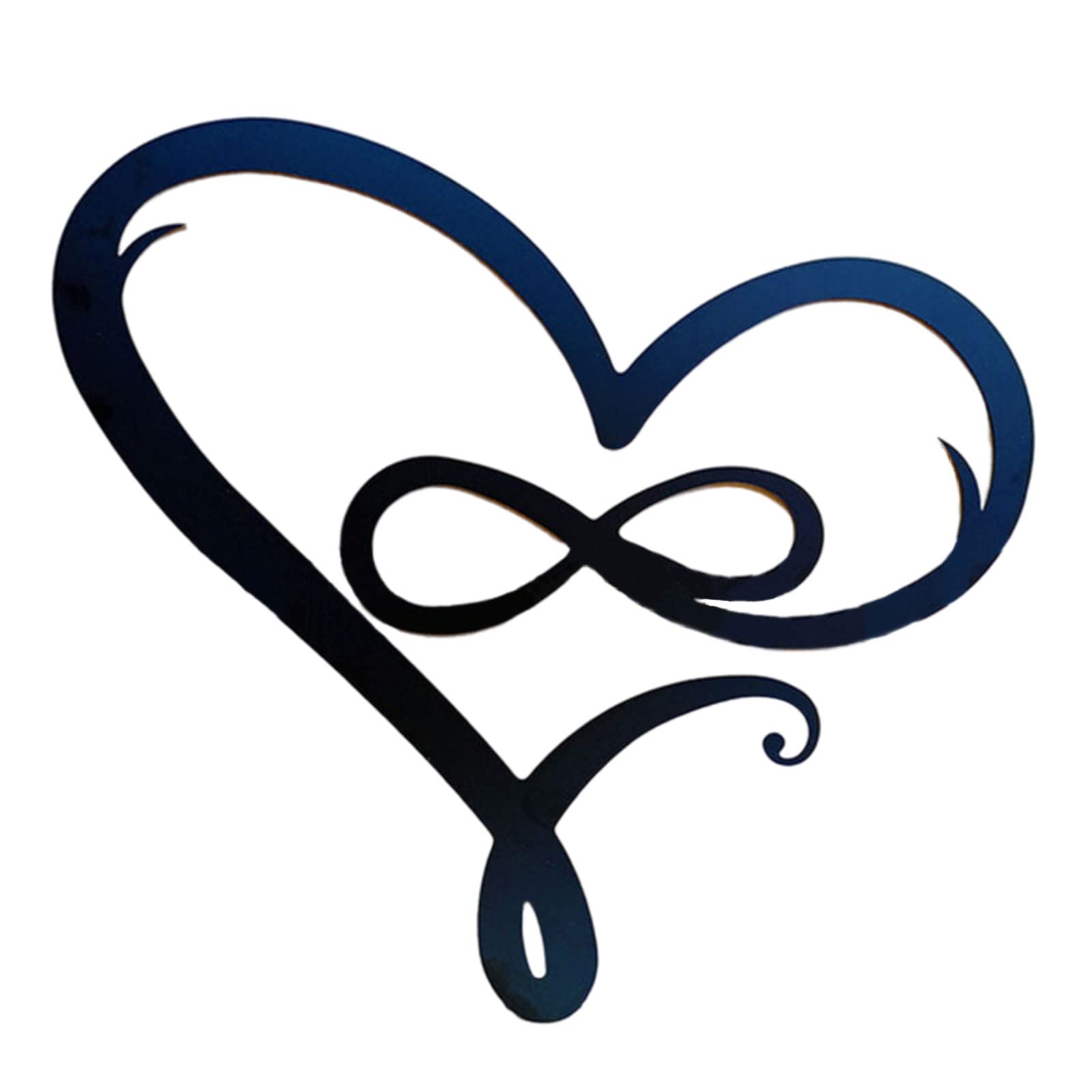 Elegant DACUN Infinite Heart Metal Wall Art Sculpture - Handcrafted Steel Wall Decor for Home, Wedding & Family Love Sign - Perfect for Living Room, Bedroom & Office Decoration (Color: A)