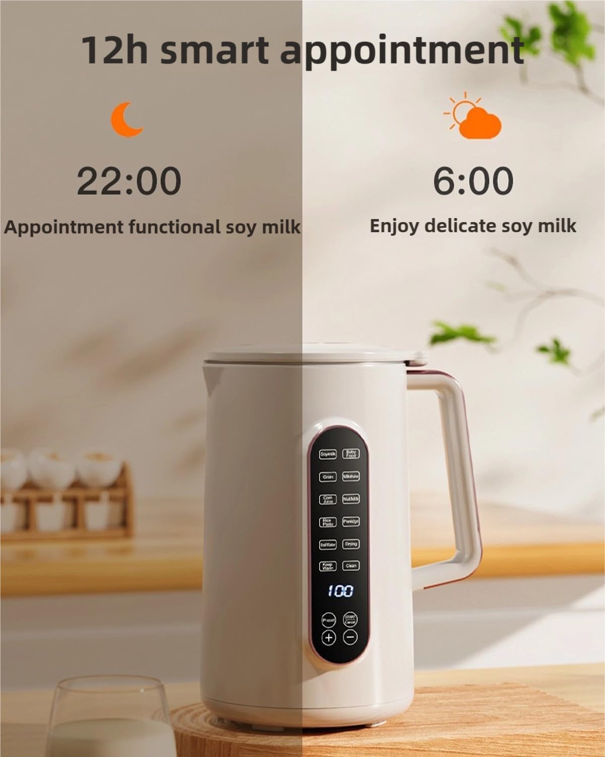 **Mylk Nut Milk Maker Machine - 8-in-1 Automatic Almond Milk Maker & Blender with 12h Delay Start, Keep Warm & Auto Clean (Green) - Perfect for Vegan, Dairy-Free, and Healthy Homemade Nut Milk**