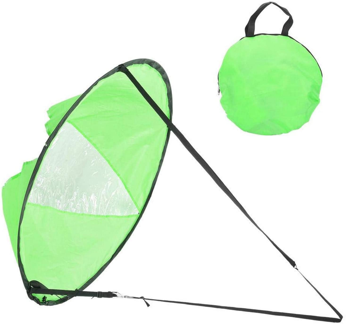 GOTOTOP 42 Inch Foldable Kayak Sail with Clear Window - Portable Canoe & Paddle Board Wind Sail Accessory with Storage Bag - Perfect for Kayaking, Canoeing, and Stand Up Paddle Boarding Adventures