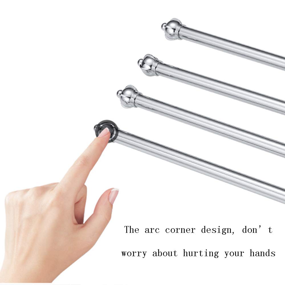 304 Stainless Steel Rotating Towel Bar - Adjustable Bathroom Towel Rack with Anti-Skid Coating | Durable & Rust-Resistant for Bathroom, Kitchen, or Laundry Room Organization