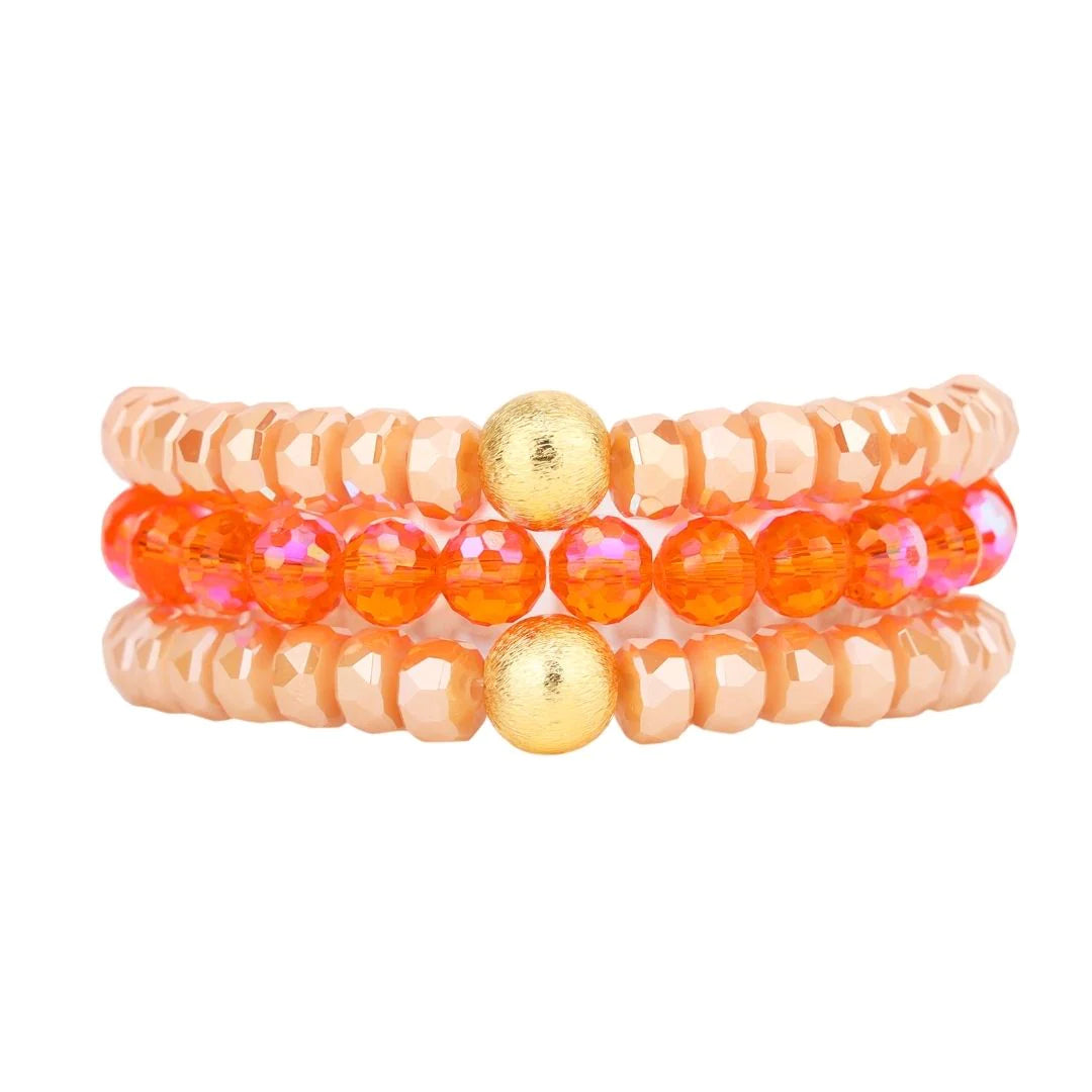 BuDhaGirl Dune Bracelet Set of 3 - Adjustable Beaded Bracelets for Women, Minimalist Boho Jewelry - Perfect for Yoga, Meditation & Everyday Wear