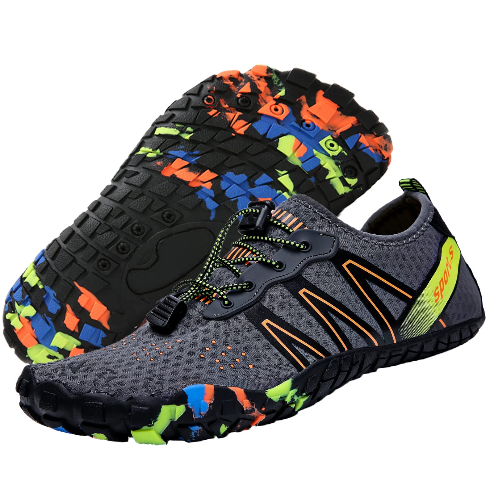 **Men's & Women's Quick-Dry Water Shoes - Barefoot Beach, Swim, Pool, Aqua Shoes for Boating, Fishing, Diving & Yoga Water Aerobics**    *(Perfect for Beach Vacations, Water Sports, Poolside Relaxation & Outdoor Adventures)*