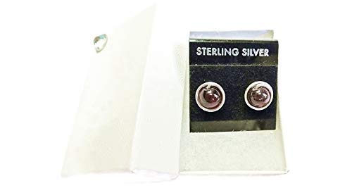 Garnet & Sterling Silver Stud Post Earrings for Women – Elegant Gemstone Jewelry for Everyday Wear & Special Occasions