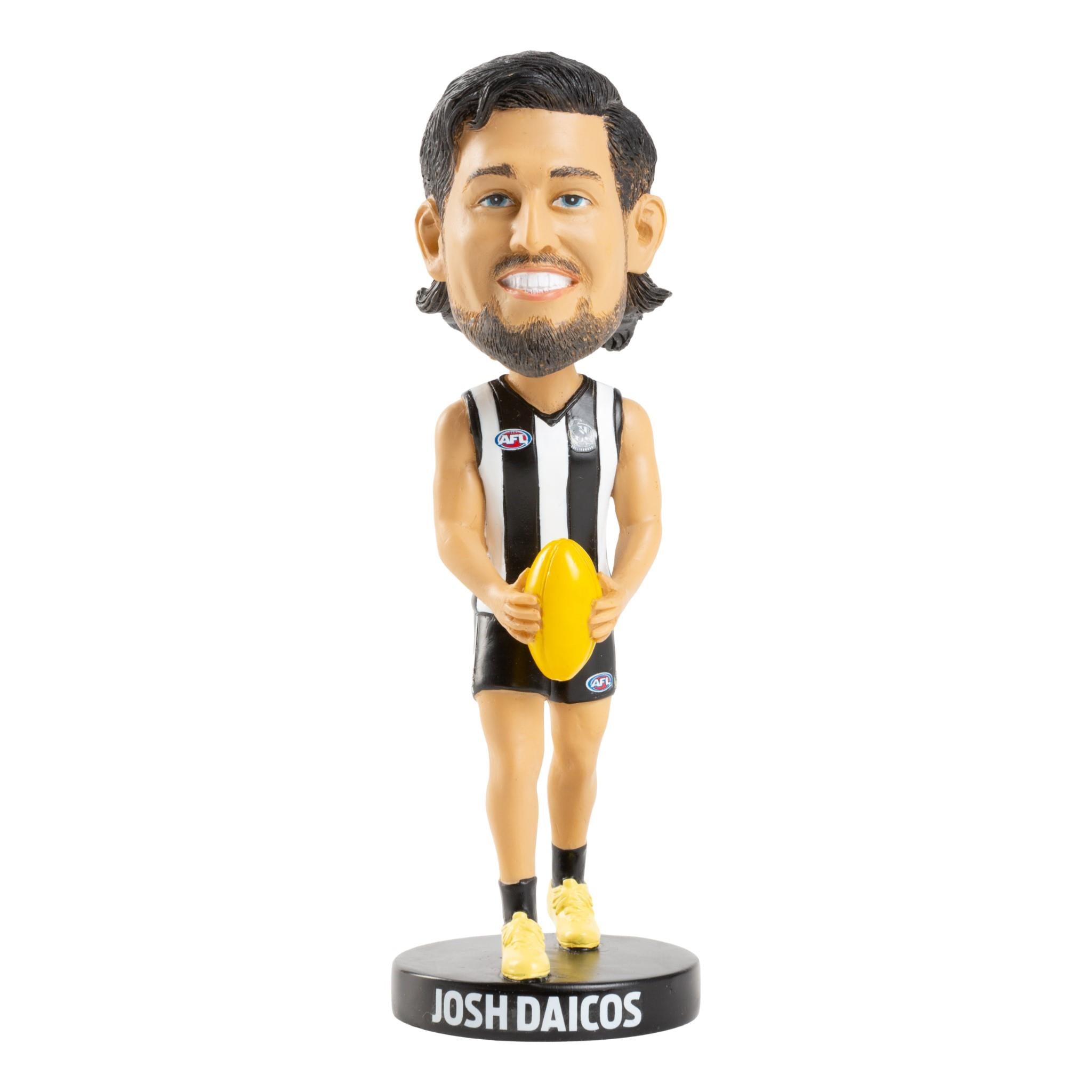 AFL Collingwood Magpies Josh Daicos Bobblehead - Officially Licensed AFL Collectible - Perfect for AFL Fans, Sports Memorabilia Collectors, and Home/Office Decor