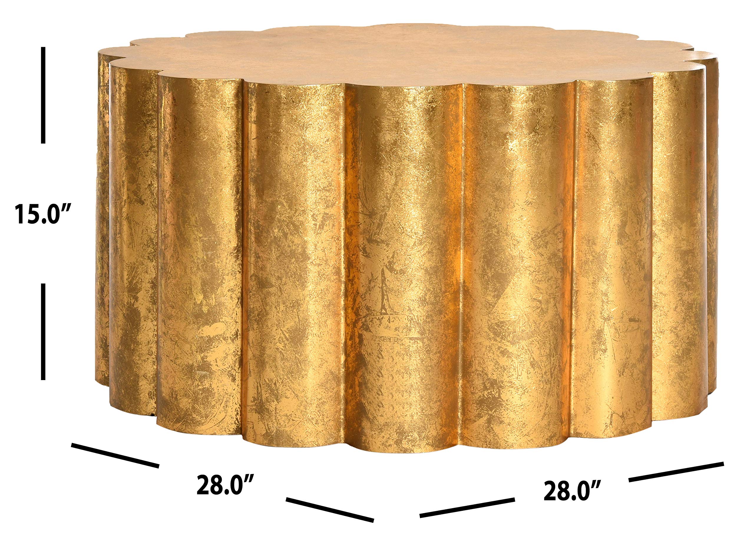SAFAVIEH Miriam Gold Coffee Table - Modern Living Room Accent Table with Glass Top & Gold Metal Base for Home Decor, Office, or Lounge