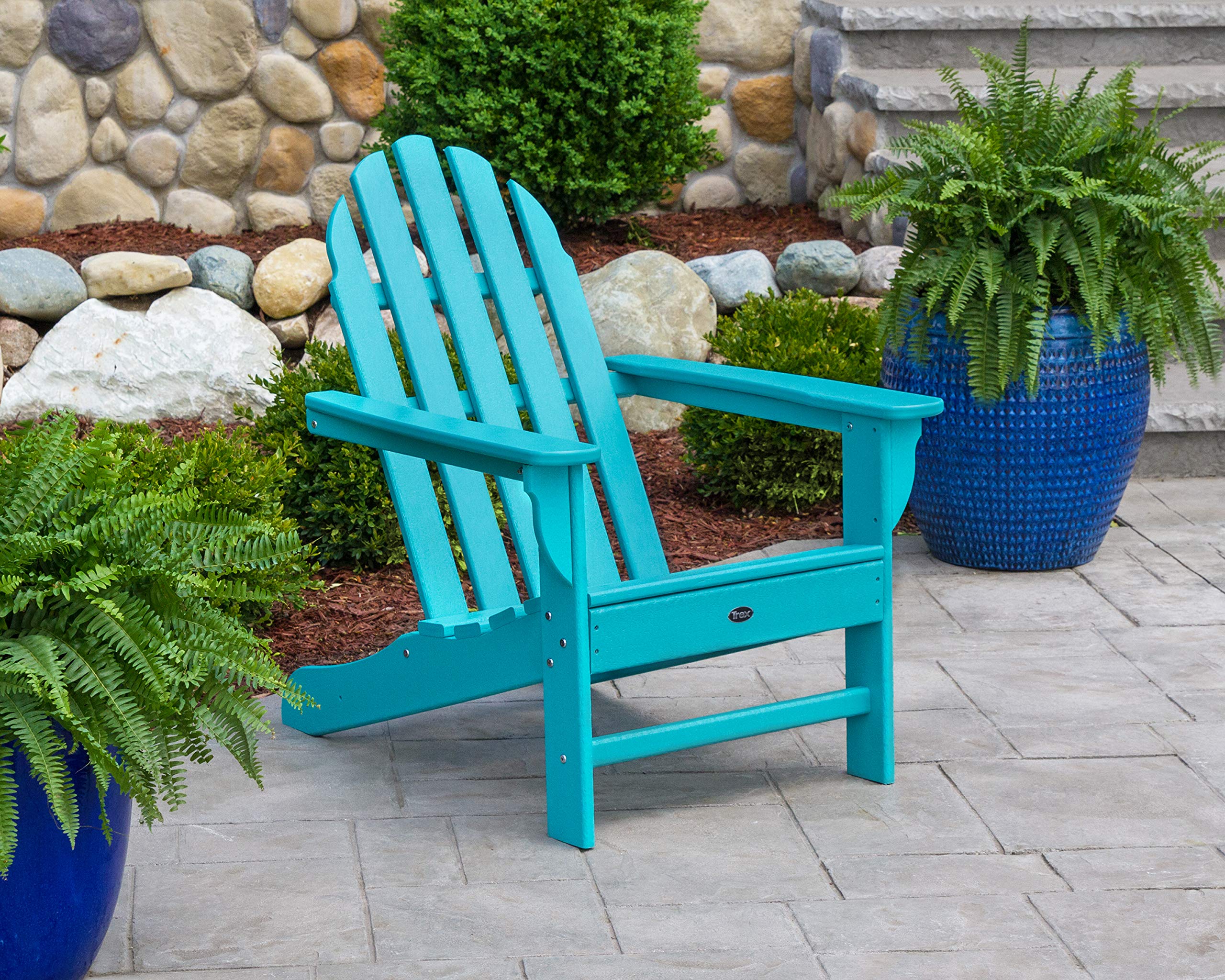 Premium Trex Outdoor Furniture Cape Cod Adirondack Chair - All-Weather Resistant Polyethylene Material - Perfect for Patio, Deck, Garden & Poolside Relaxation