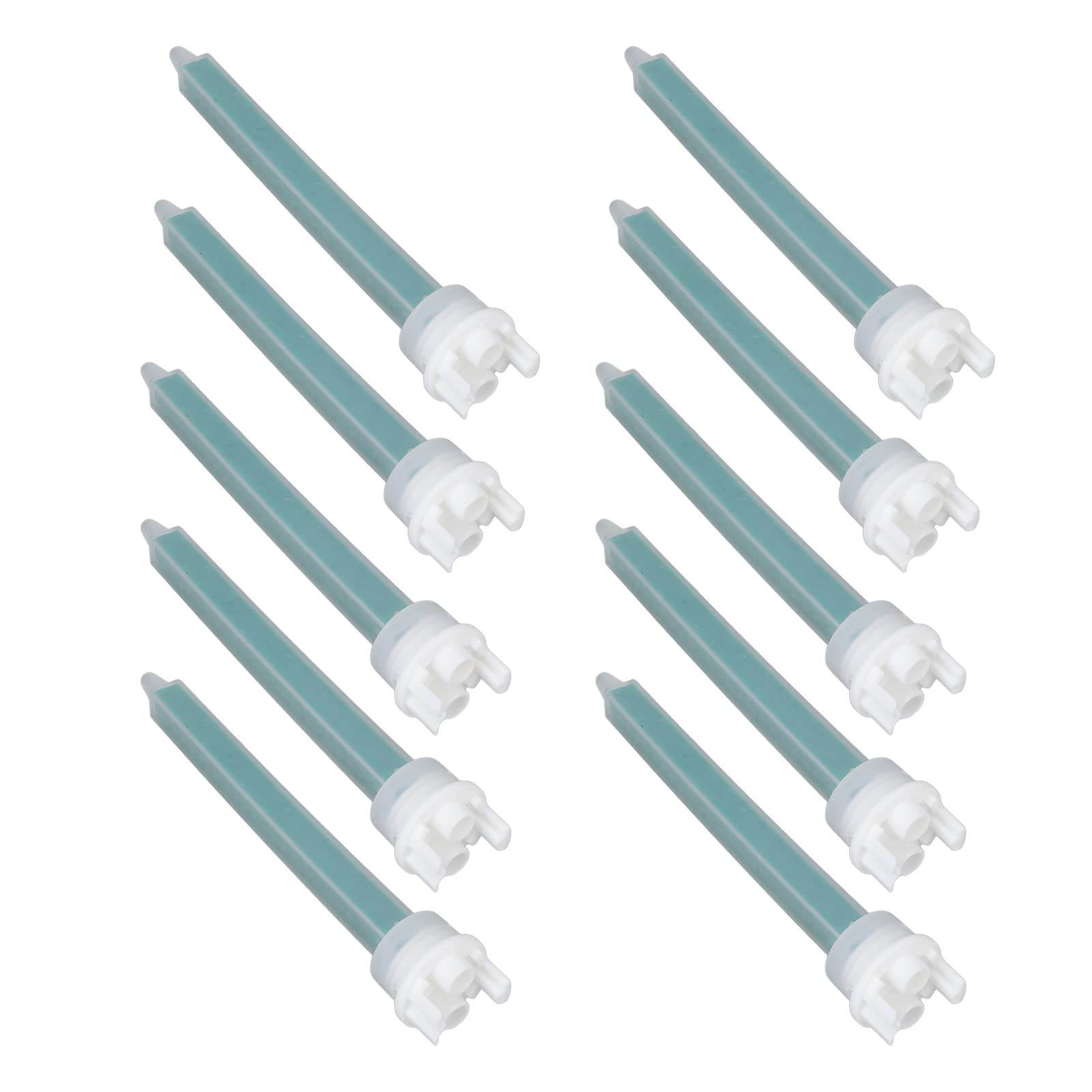 10Pcs Epoxy Mixing Nozzles - 1:1 Ratio Resin Mixer Tips for Glue Guns - Perfect for DIY Crafts, Hoof Trimming, Adhesive Applications & Home Repairs
