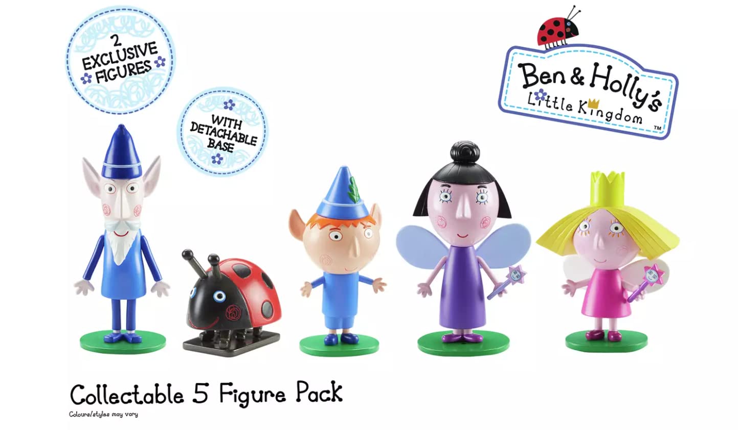 Ben & Holly's Little Kingdom Collectible 5-Figure Playset - Wise Old Elf, Nanny Plum & Friends - Imaginative Pretend Play for Kids | Birthday Gift, Party Favor, Preschool Learning Toy