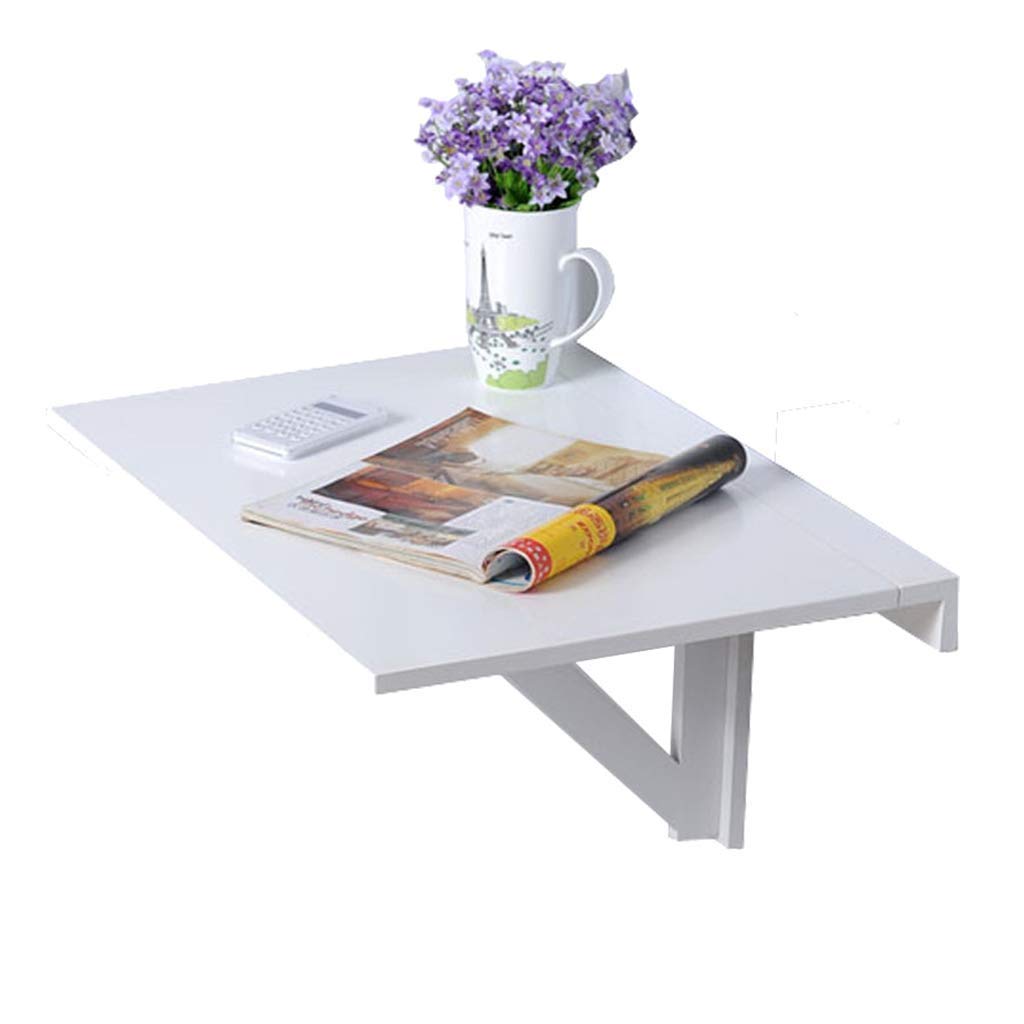 Foldable Wall Mounted Drop Leaf Table - Space Saving Desk for Small Spaces, Bedside Table, Dining Counter, Balcony & Bar Use - Perfect for Apartments, Dorms & Tiny Homes