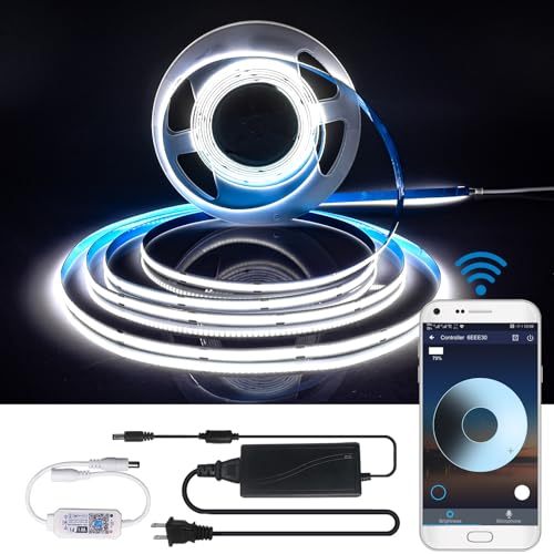 Cool White(16.4ft, 1600 Leds,8mm Width)