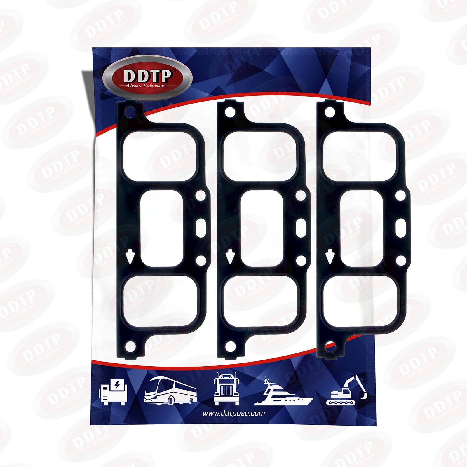 High-Performance Steel Air Intake Manifold Gasket Set for S60 12.7L Engine (3-Piece) - Perfect for Engine Repair & Maintenance, DIY Automotive Projects
