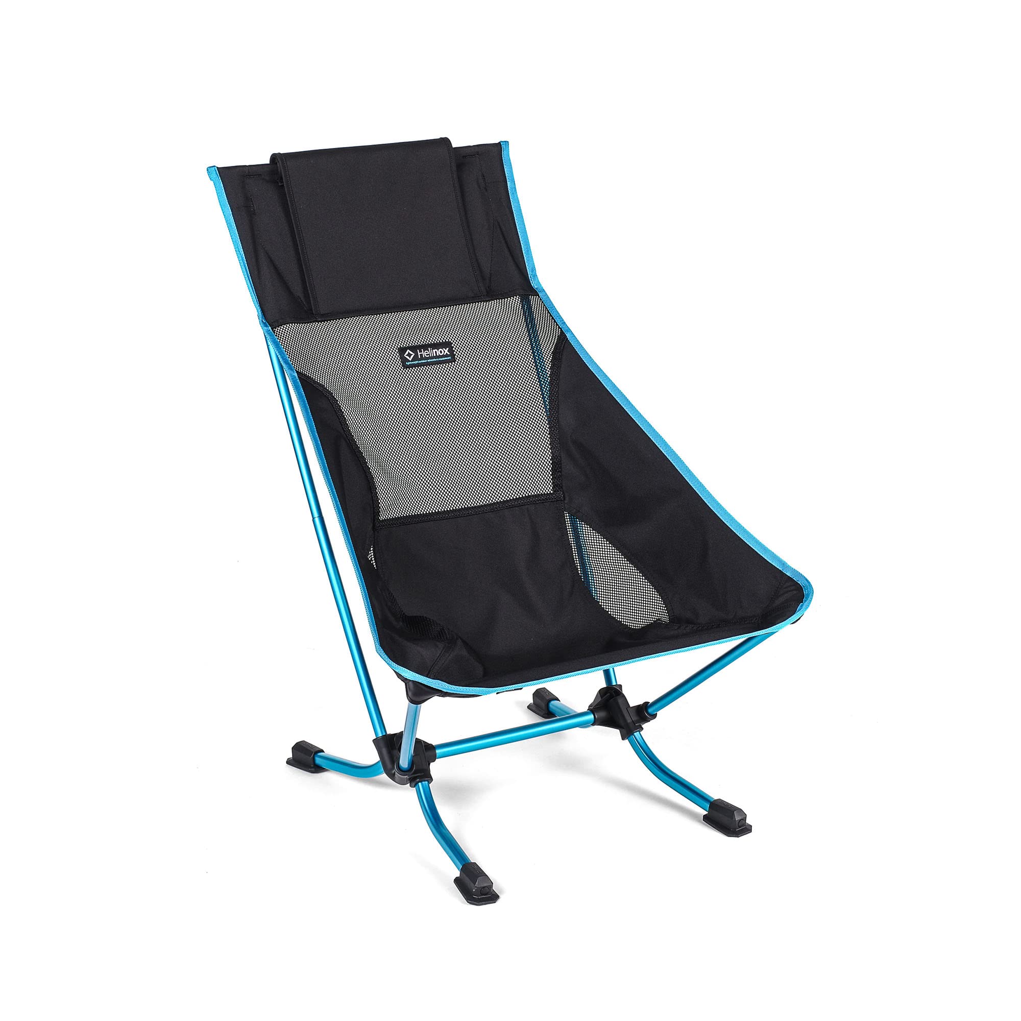 Helinox Lightweight Compact Beach Chair - Low-Profile Collapsible Camping Chair with Storage Pockets (Black) - Perfect for Beach Outings, Picnics, Camping & Outdoor Adventures
