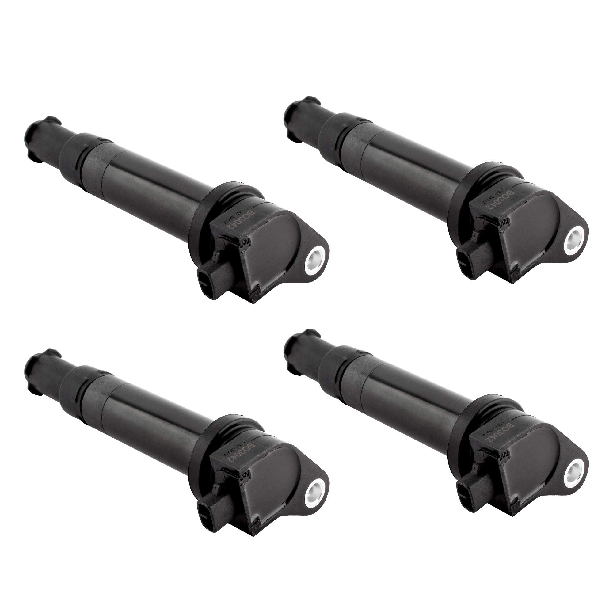 BOXI Engine Ignition Coil Packs - Compatible with Hyundai Accent & Kia Rio/Rio5 2006-2011 1.6L - Replacement for UF-499, 27301-26640, C1543, 673-8308 (4-Piece Set) - Improve Engine Performance & Fuel Efficiency for Smooth Driving