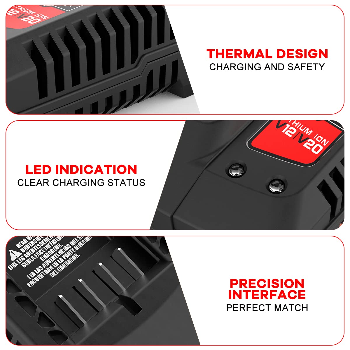 ANTRobut 20V Replacement Charger for Craftsman V20 Battery - CMCB104 Compatible - Fast Charging Power Tool Accessory for Drills, Saws & Outdoor Equipment