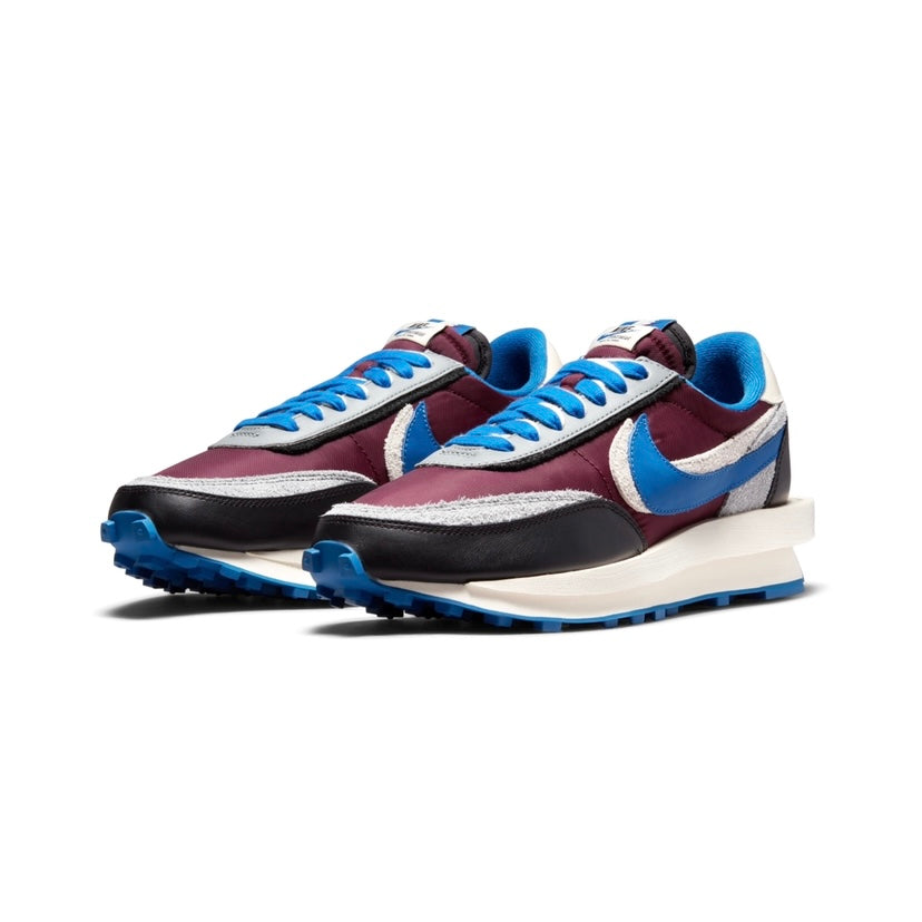 Nike x Sacai x Undercover LD Waffle Sneakers - Night Maroon & Team Royal Colorway | Limited Edition Collaboration | Perfect for Streetwear & Sneaker Collectors