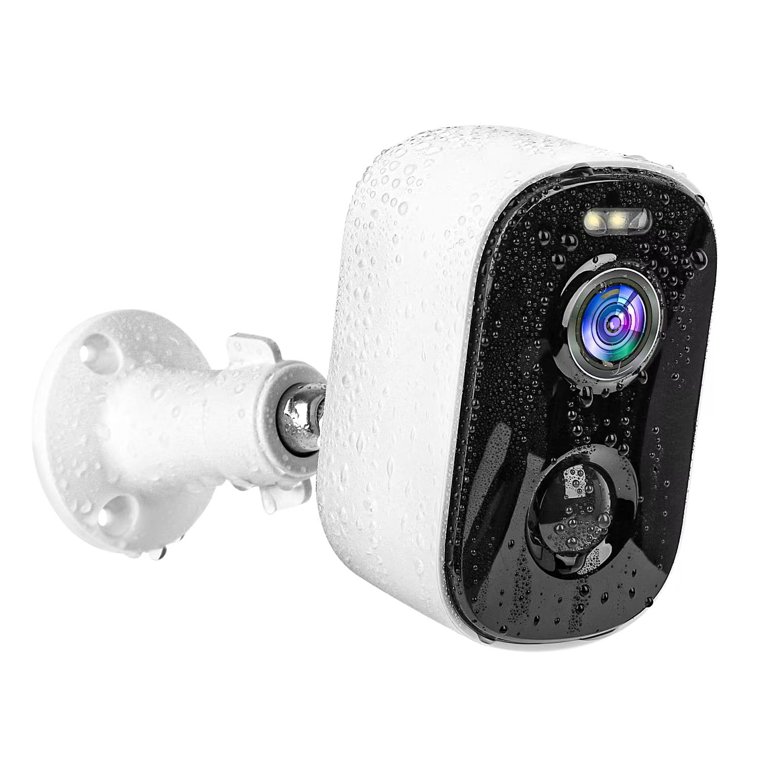 Geekee 1080P Wireless Outdoor Security Camera with Motion Detection, Spotlight/Siren Alarm, Color Night Vision & 2-Way Talk - Weatherproof WiFi Surveillance Camera for Home Security with SD/Cloud Storage & Battery Power - Ideal for Backyard, Front Door & Garage Monitoring