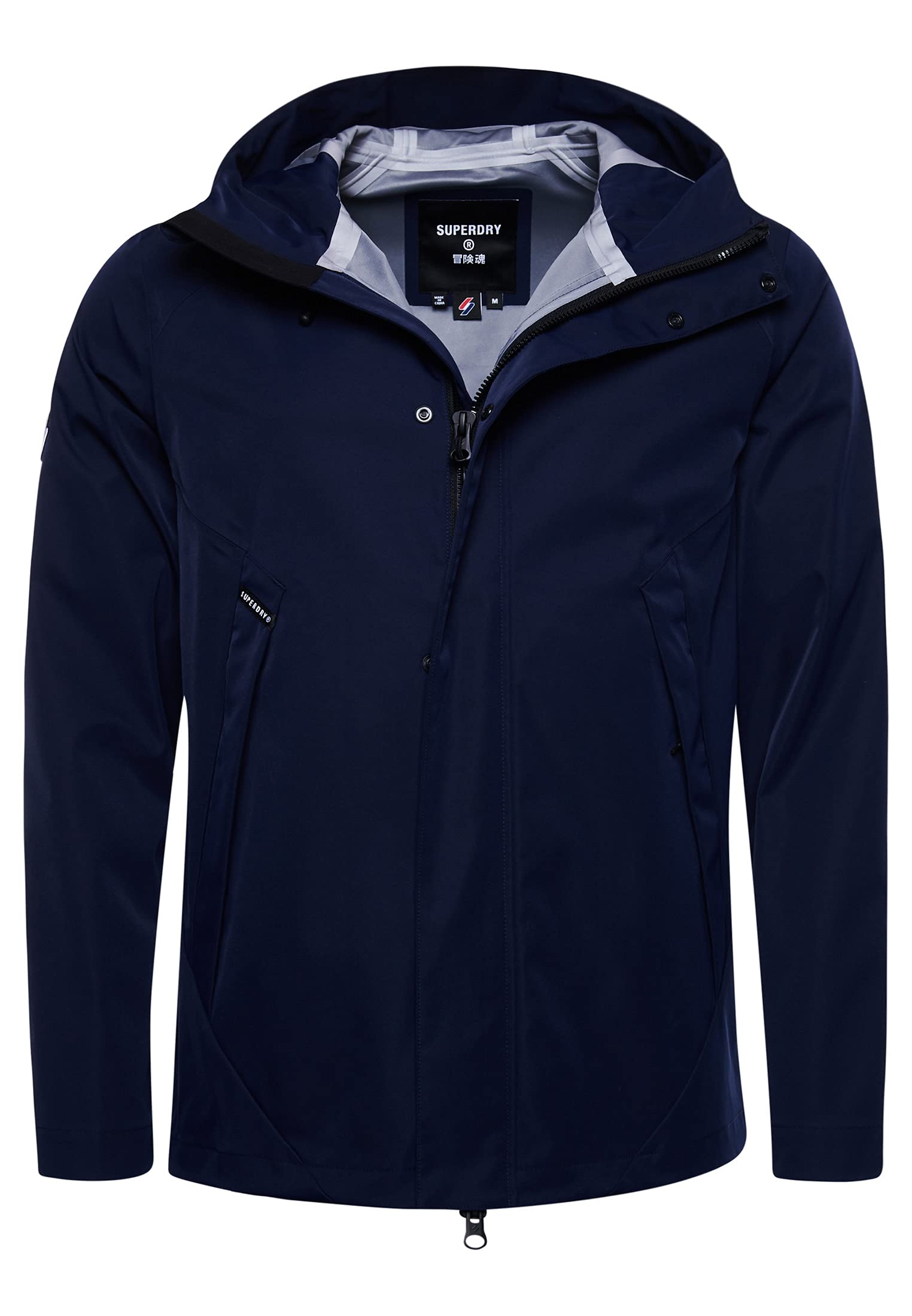 Superdry Men's Hooded SD Windbreaker Jacket - Lightweight Waterproof Windbreaker for Outdoor Activities, Running, Hiking & Travel