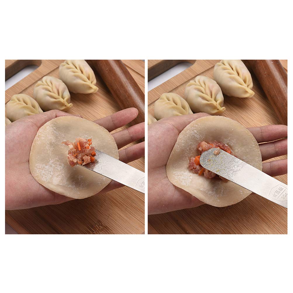 Stainless Steel Dumpling Maker Spoon Set - 4pcs Dumpling, Pierogi & Butter Jam Spreaders - Durable Kitchen Tools for Baking, Cooking & Food Prep - Perfect for Homemade Dumplings, Pastries & Spreads