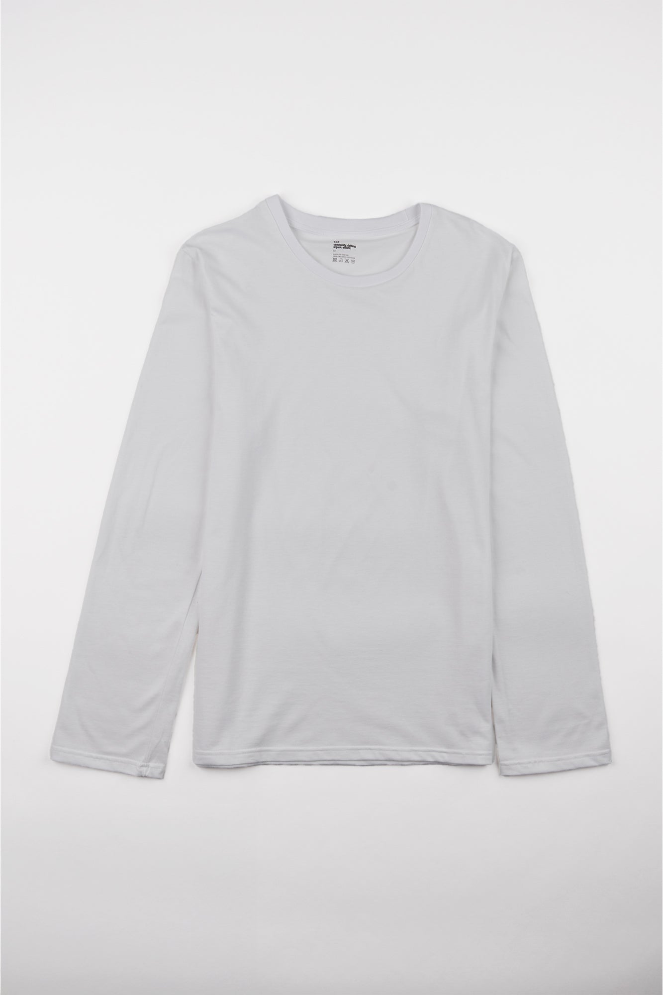 Eco-Friendly Women's Long Sleeve T-Shirt - Soft Cotton White Top for Casual Wear | Sustainable Plastic-Free Fashion for Everyday Outfits & Layering
