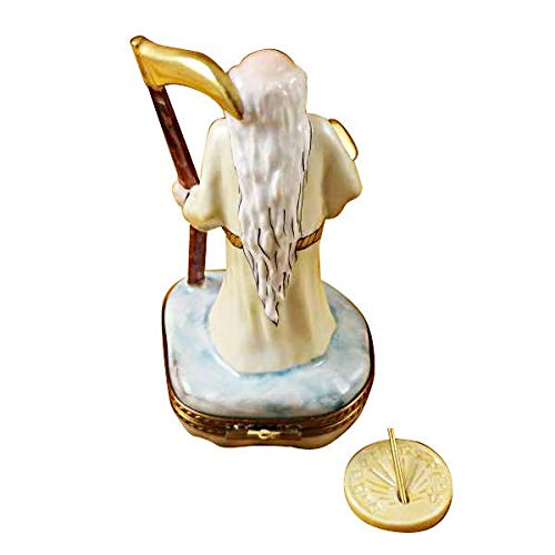 Father TIME - French Limoges Porcelain Boxes | Hand-Painted Collectible Figurines & Unique Gift Ideas for Home Decor, Wedding Favors, and Anniversary Presents
