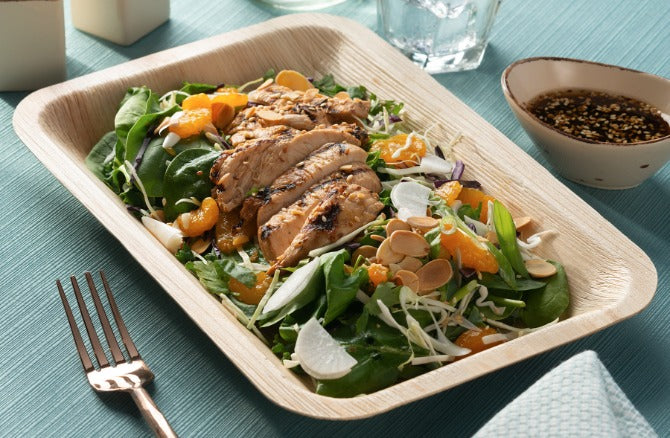 50 Pack 5x7 Inch Rectangular Poplar Wood Plates - Natural Wood Serving Trays for Appetizers, Desserts, and Party Snacks - Eco-Friendly Disposable Plates for Weddings, Catering, and Events
