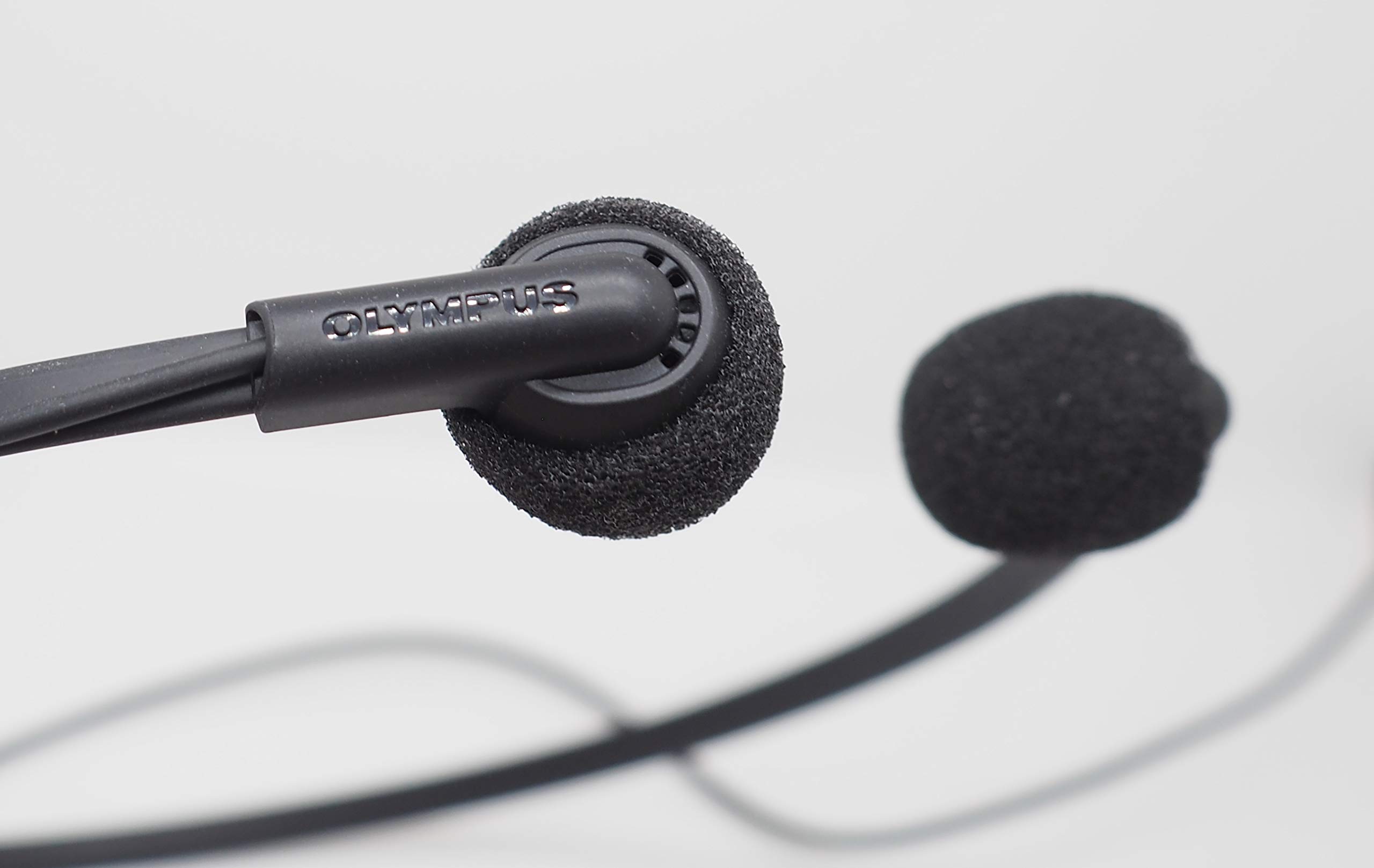 Olympus E103 Stereo Transcription Headset - Professional Black Headphones for Transcription, Dictation & Audio Monitoring | Perfect for Court Reporting, Medical Transcribing & Podcast Editing