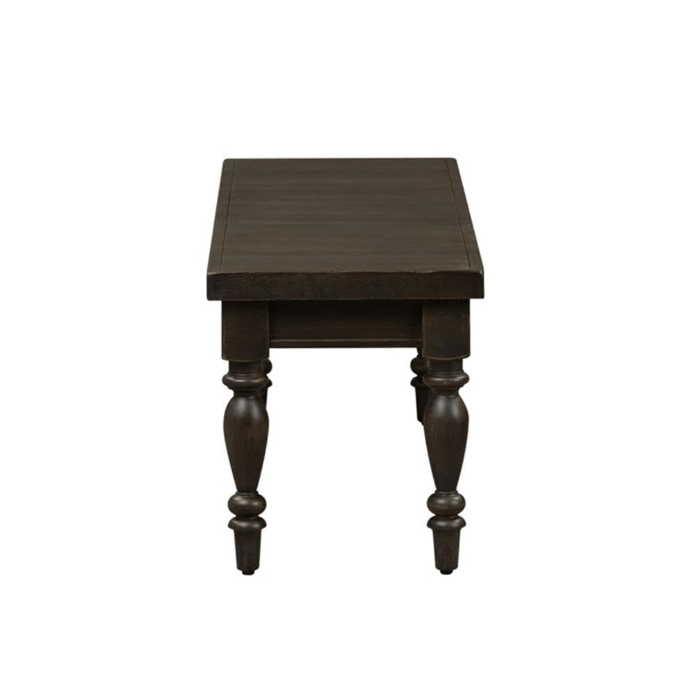 Liberty Furniture Harvest Home Black Backless Bench (RTA) - Ready-to-Assemble Entryway, Bedroom, or Dining Room Seating