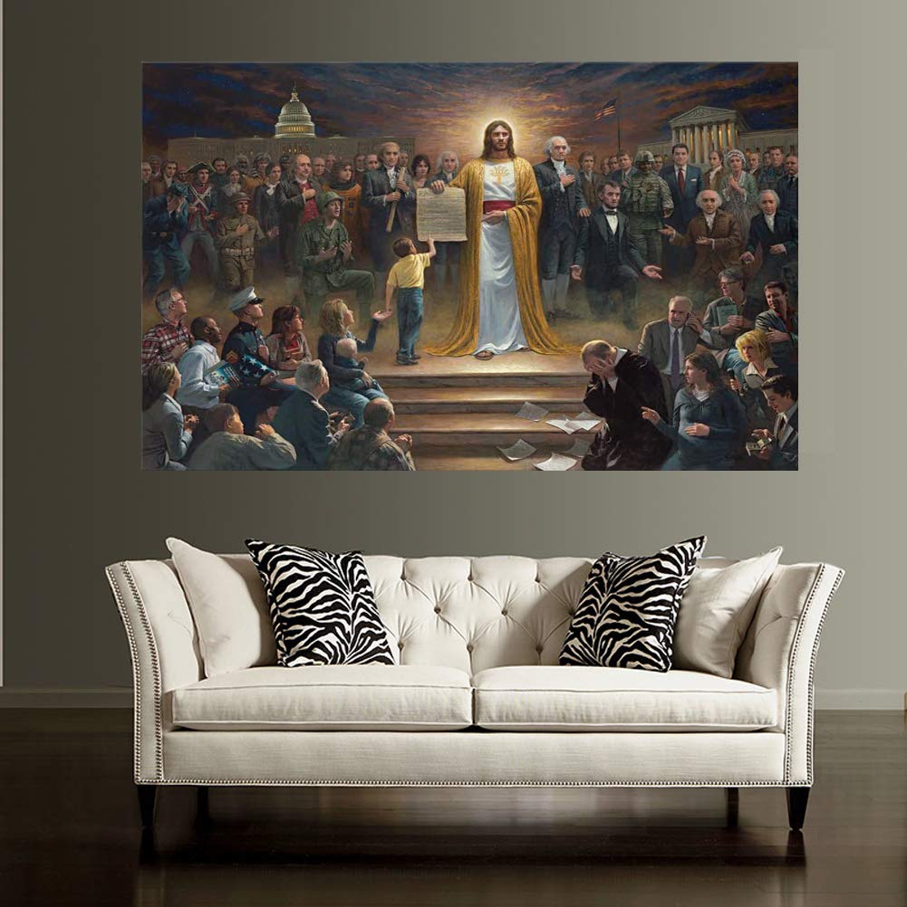 Jesus Picture Framed Wall Art - Religious Home Decor for Bedroom, Office & Living Room - Ready to Hang Inspirational Christian Wall Decor - Perfect for Prayer Spaces & Gift Giving