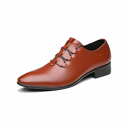 Men's Genuine Leather Oxford Dress Shoes for Wedding, Business & Formal Occasions - Classic Style Comfortable Office & Party Shoes