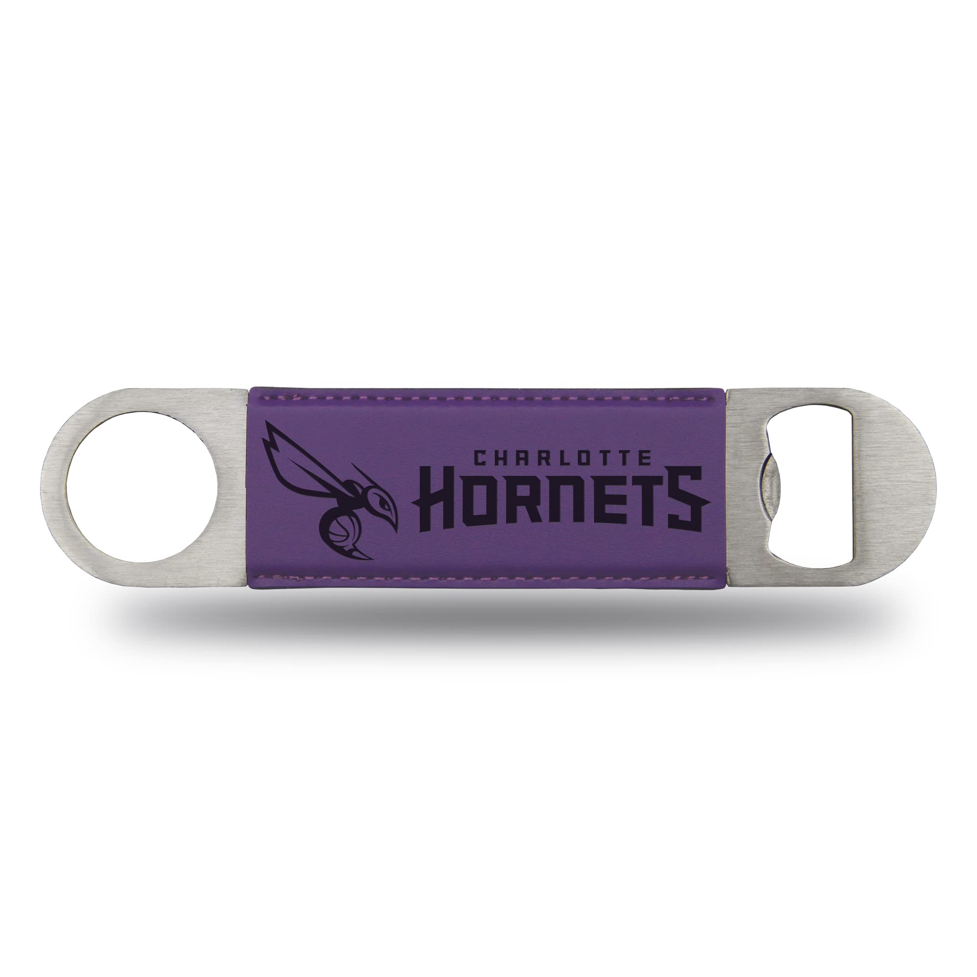 NBA Laser Engraved Bar Blade - Faux Leather Bottle Opener with Team Logo - Perfect Beverage Accessory for Game Day Parties, Sports Bars & Man Cave Decor